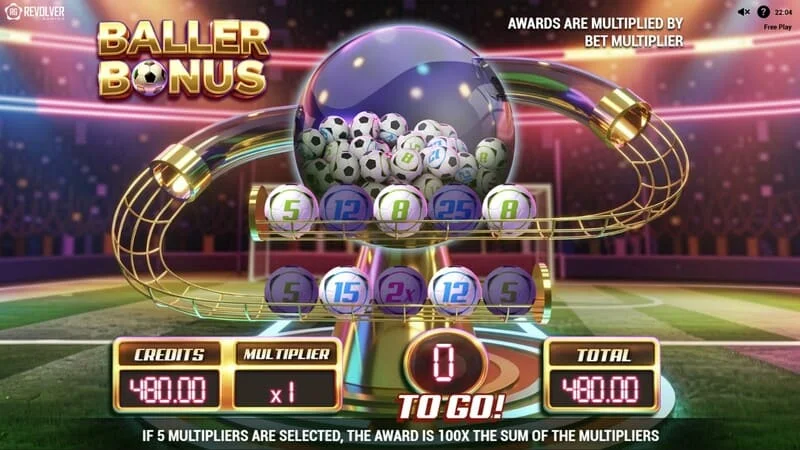 Trophy Spins World Cup 26 – Baller Bonus kör indítása